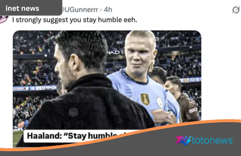 Ironi ‘Stay Humble’: Saat Ucapan Selamat Erling Haaland untuk Arsenal Berujung Badai Meme di Media Sosial