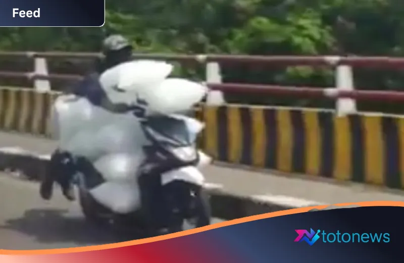 Aksi Bahaya ‘Superman’ Pengangkut Es Batu di Bogor Viral, TotoNews Soroti Risiko Nyawa di Jalanan