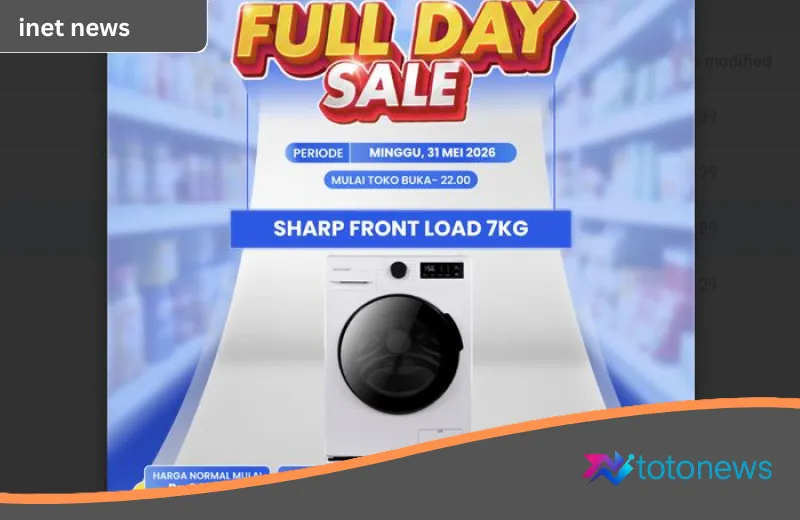 Banting Harga! Mesin Cuci Sharp Front Load Turun Drastis di Transmart Full Day Sale, Hemat Jutaan Rupiah!