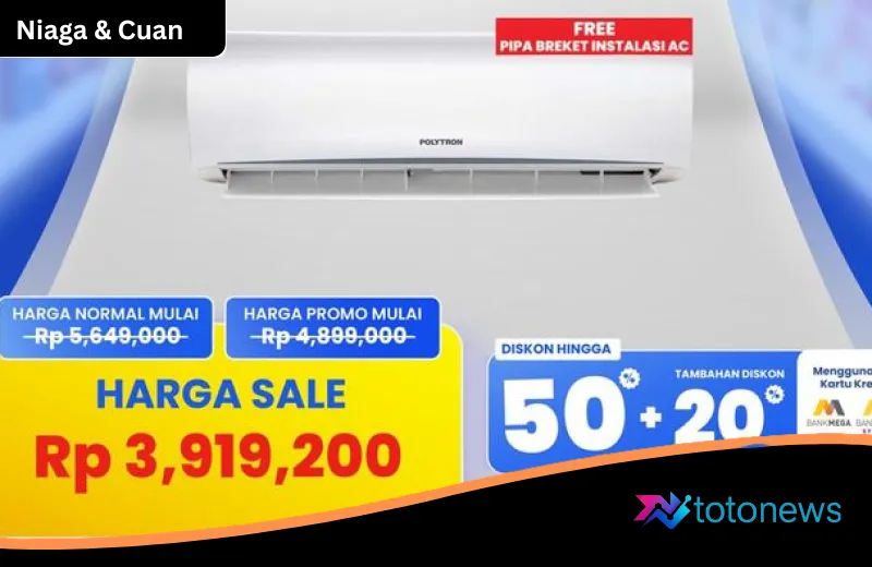 Berburu Kesejukan di Transmart Full Day Sale: AC Split 1 PK Diskon Gila-gilaan hingga Rp 1,7 Juta!