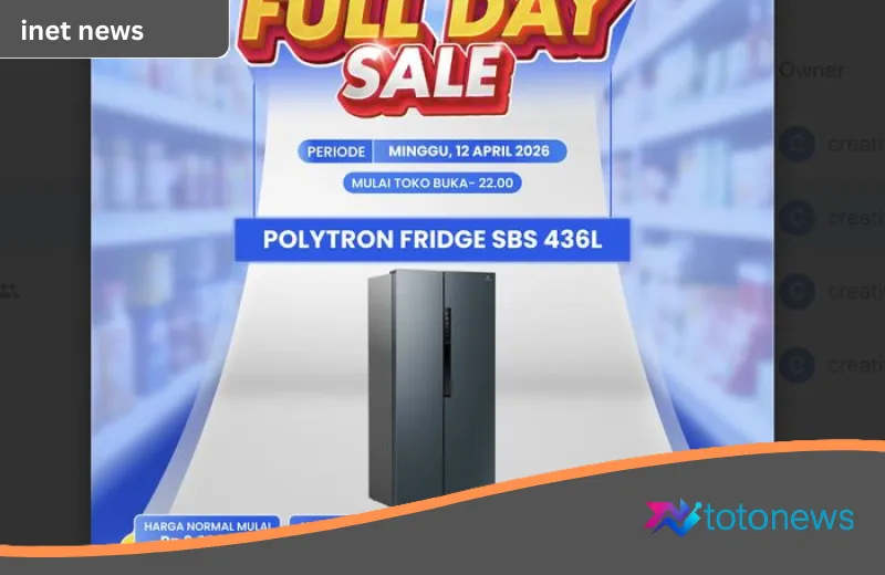 Gebrakan Transmart Full Day Sale: Kulkas Polytron Side by Side Mewah Turun Harga Hingga Rp2,4 Juta