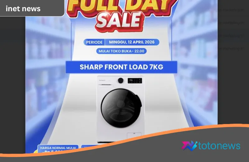 Gebrakan Transmart Full Day Sale: Mesin Cuci Front Load 7KG Turun Drastis Jadi Rp3 Jutaan!