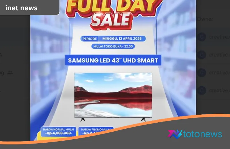 Kesempatan Langka! Boyong Smart TV Samsung 43 Inci dengan Harga Miring di Transmart Full Day Sale