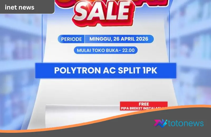 Sejuk Tak Harus Mahal, AC Polytron 1 PK Diskon Drastis di Transmart Full Day Sale